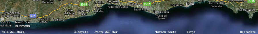 Google-Maps Karte von Rincon de la Victoria bis la Herradura